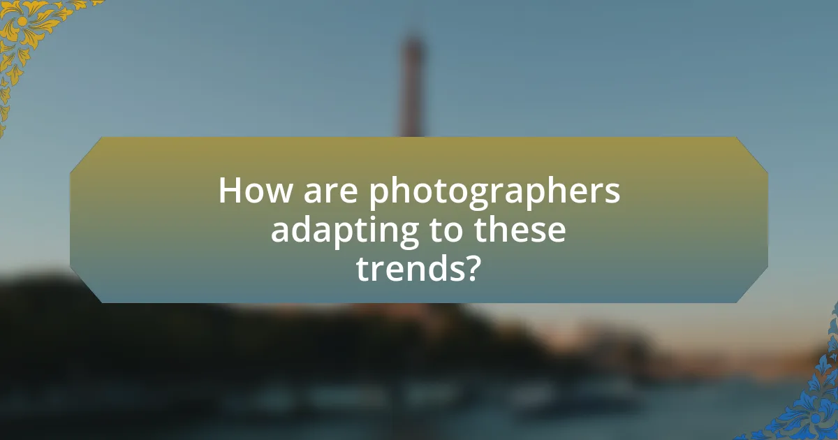 How are photographers adapting to these trends?