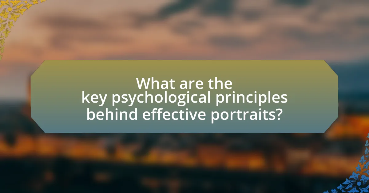 What are the key psychological principles behind effective portraits?