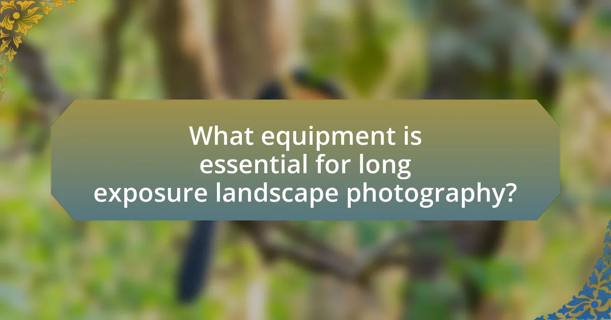What equipment is essential for long exposure landscape photography?